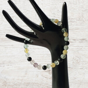 This Gemstone mix stretch bracelet is suitable for people who have a metal allergy.