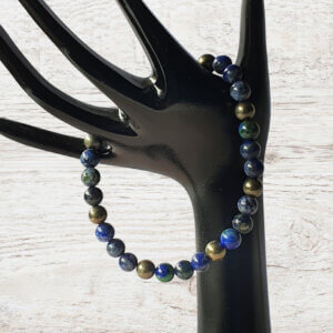 B257 Azurite & Pyrite Bracelet - www.maxinefaye.com.au