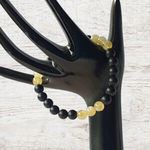 B264 Black Onyx & Citrine Bracelet - www.maxinefaye.com.au